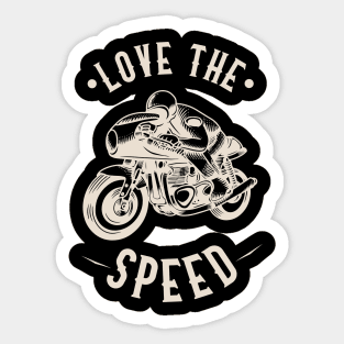 Love The Speed Cafe Racer Motorcycles Sticker